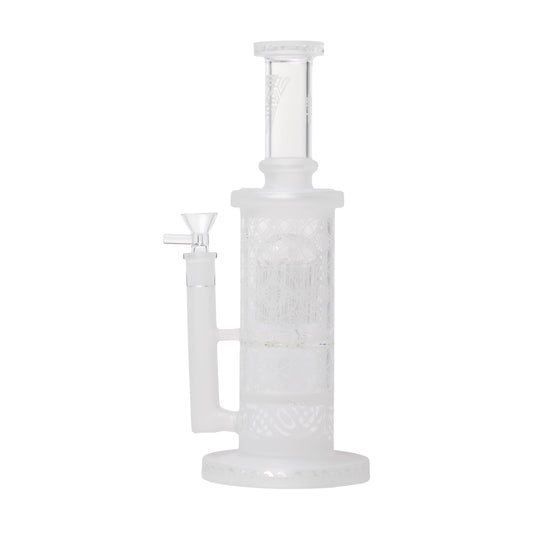 Human Grade Sacred Straight Sandblasted Glass Water Pipe