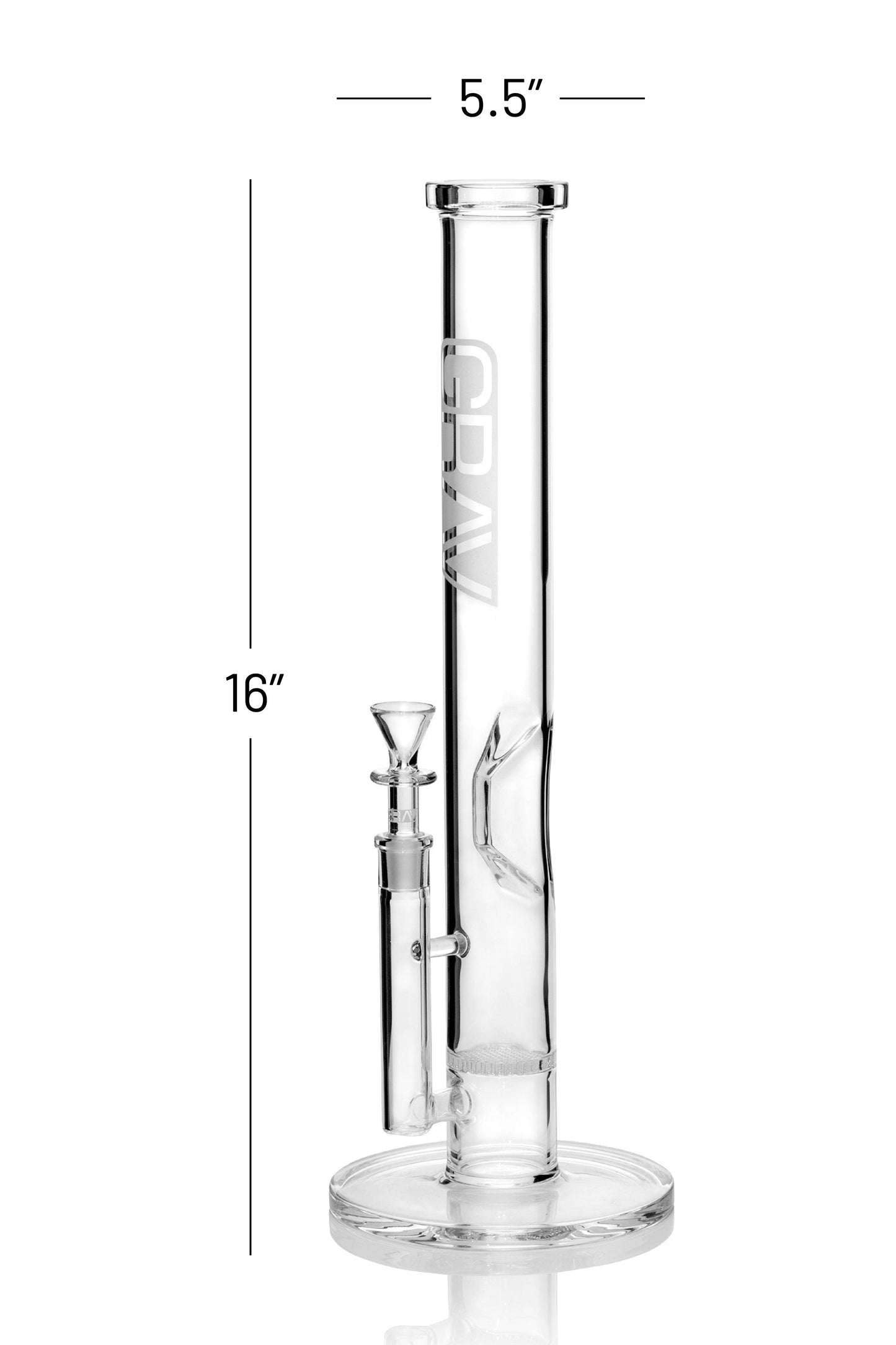 GRAV® Large Straight Base Disc Water Pipe