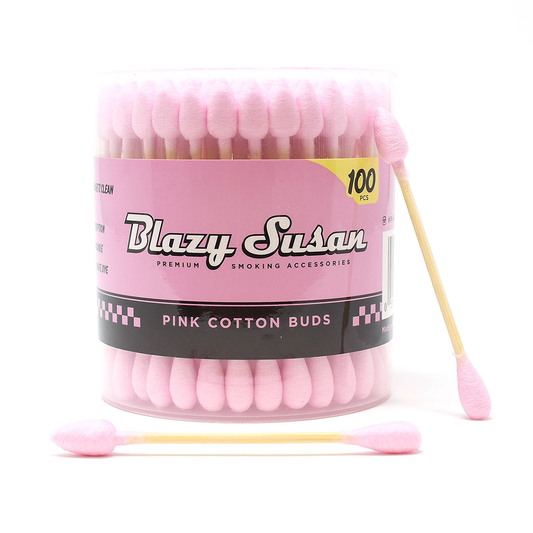 Pink Bamboo Cotton Swabs